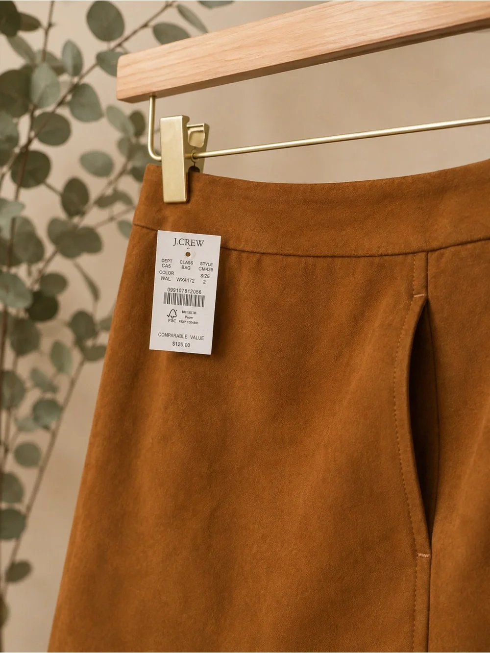 J. Crew Walnut Women Mini Suede Skirt ✨